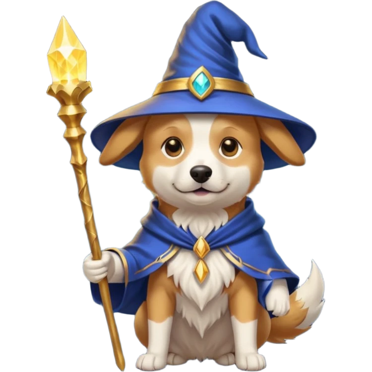 Dog wizard emoji