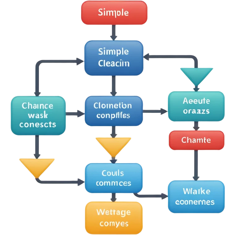 flowchart with multiple tasks and connections emoji
