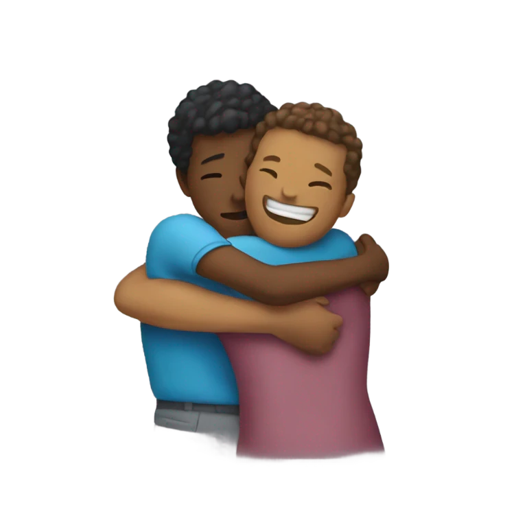 Two people hugging emoji