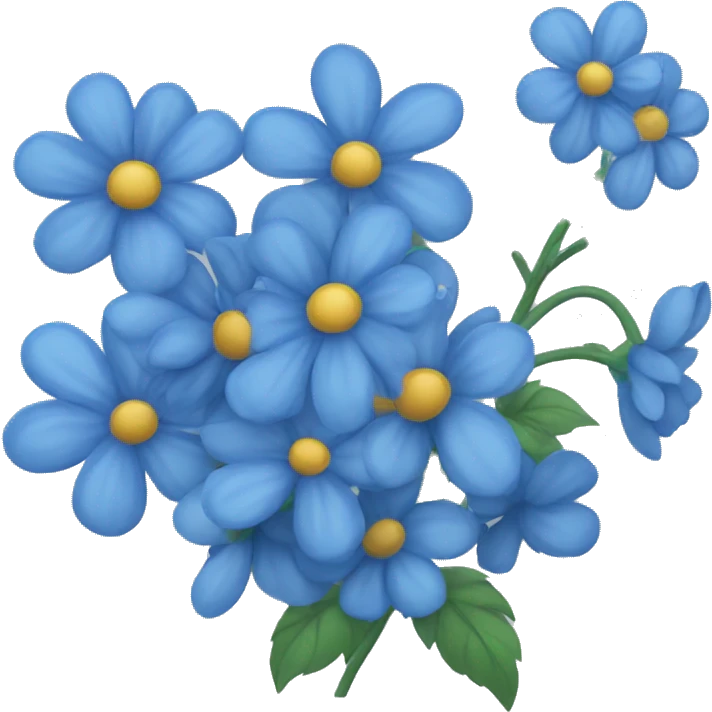 blue flower bundle emoji
