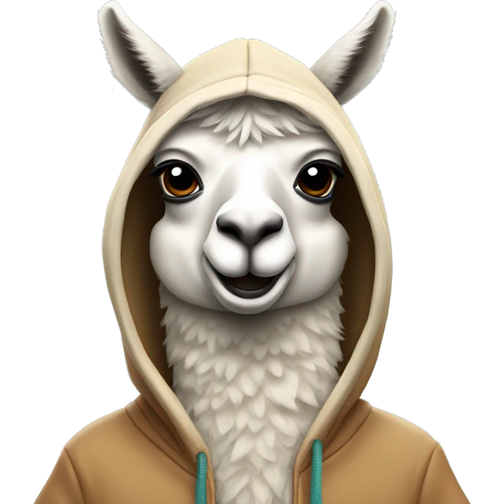 Llama in a hoodie  emoji