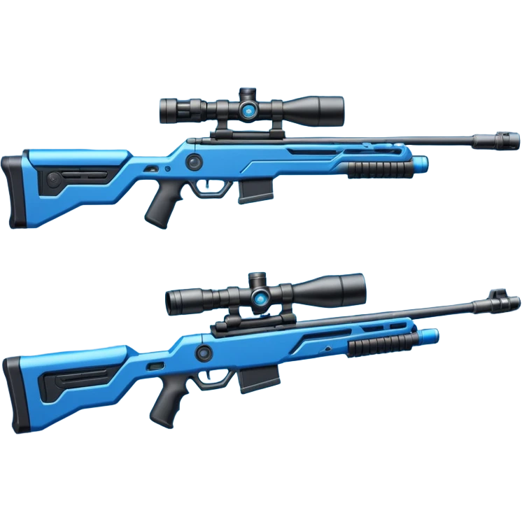 sleek futuristic sniper rifle, extremely long barrel, missile elements, high-tech attachments. add electronic components make the barrel longer emoji