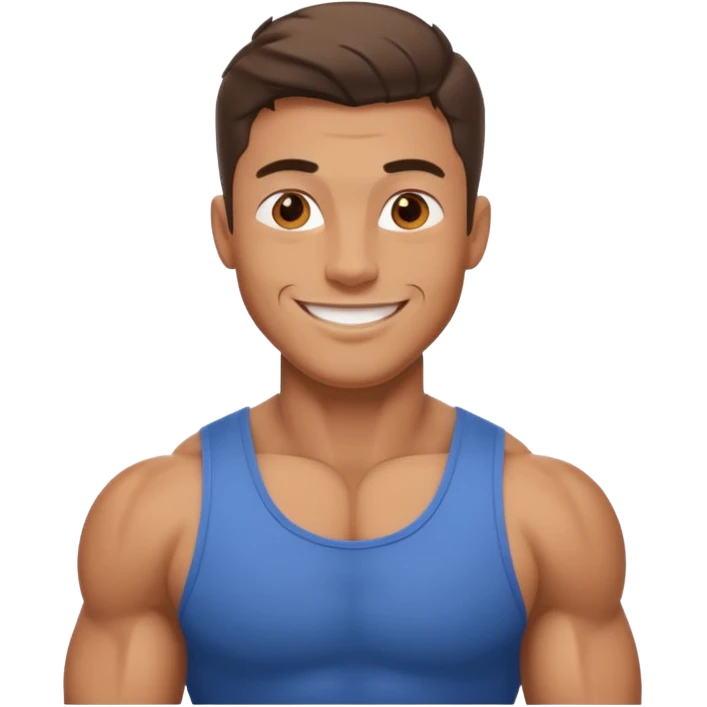 A handsome man with muscles emoji