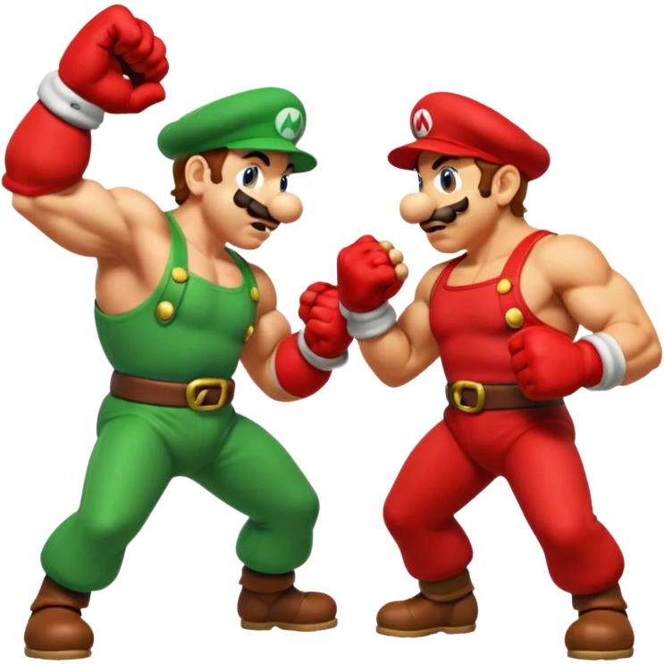 Mario and Luigi fitting bowser emoji
