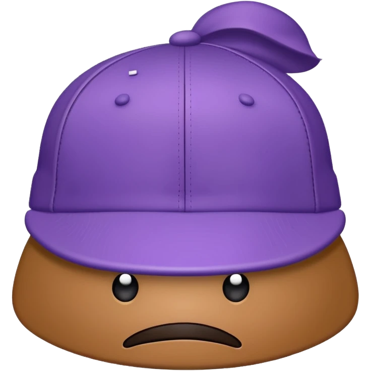 A plastic brown ball cap and the long rectangle purple. And looks like a BFDI style emoji
