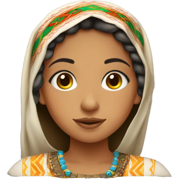 amazigh girl dressed from morocco emoji