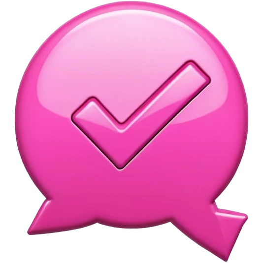 pink check mark icon emoji