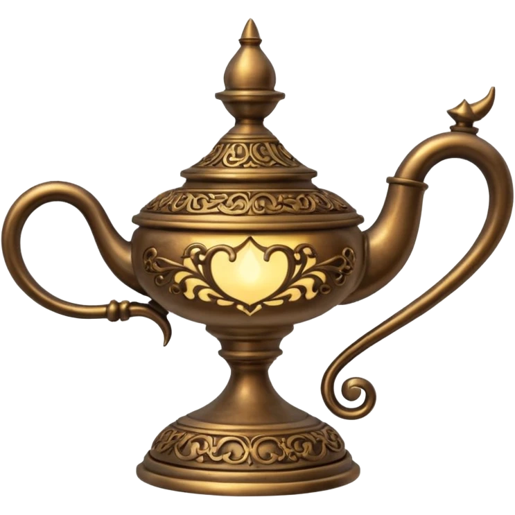 Antique bronze Magic lamp emoji