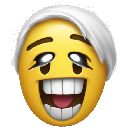 Smiley qui se mort les lèvres  emoji