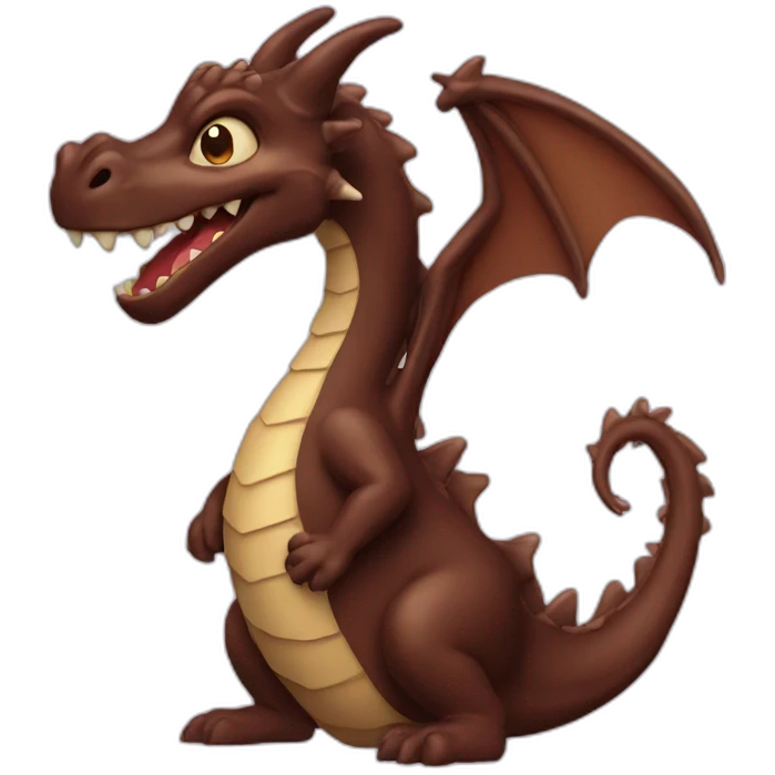 Chocolate dragon emoji