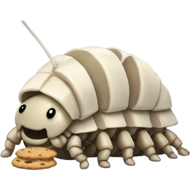 Isopod eating cookies emoji