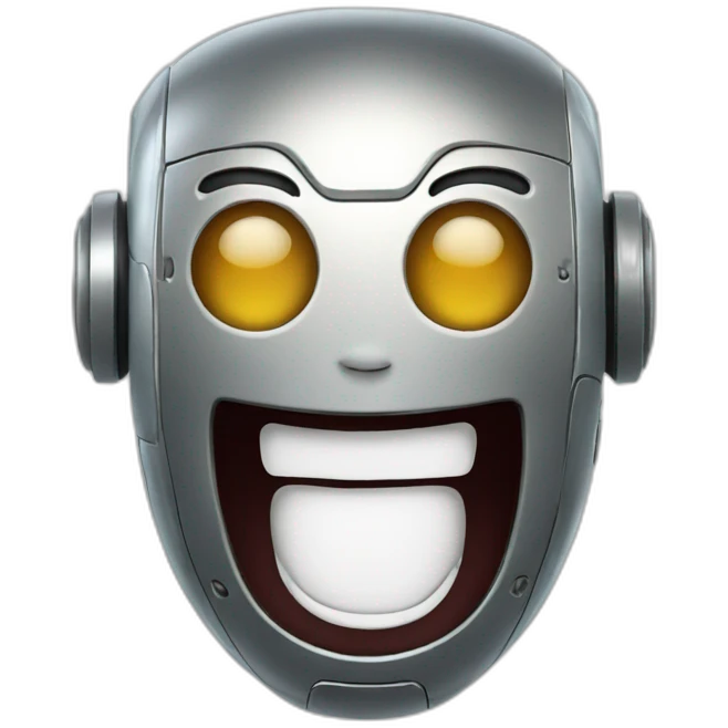 robot laughing emoji