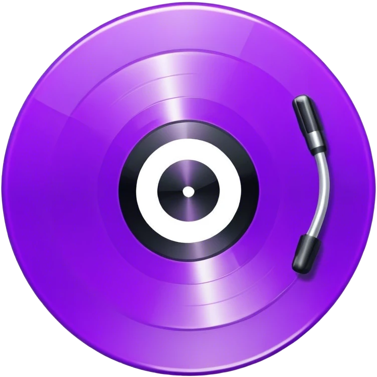 record vinyl purple emoji