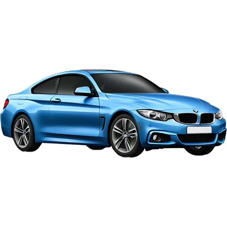 Blue bmw 4 series coupe emoji