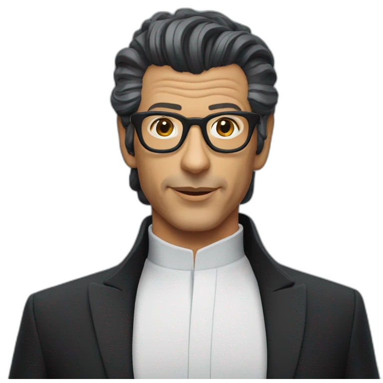 Jeff Goldblum black hair emoji