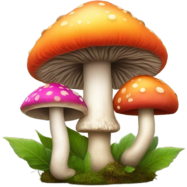 Mushroom king ruling over subjects  emoji
