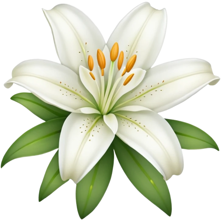 White lilyum flower emoji