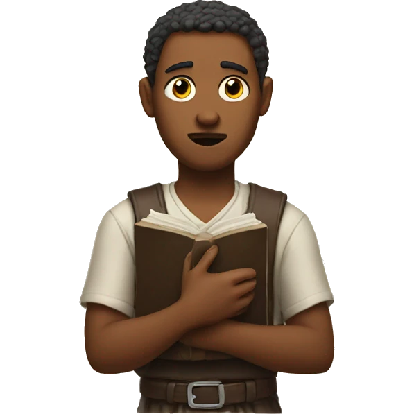 Looking concerned, with a bible in hand  emoji