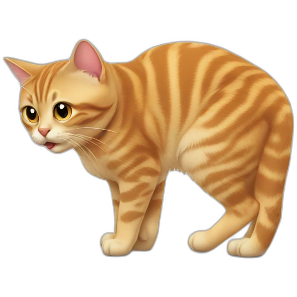 Cat scratching butt emoji