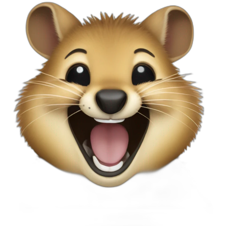 quokka wallaby laughing out emoji