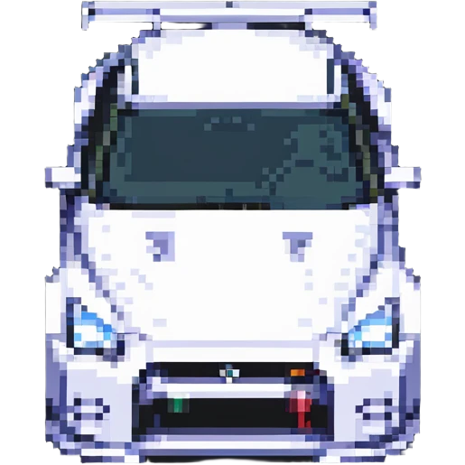 Nissan GTR R35 in Minecraft blocky style emoji