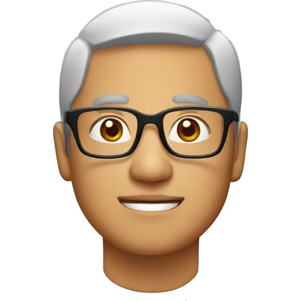 asian man with square-looking glasses emoji
