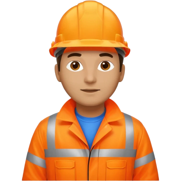 man in hi vis orange coat emoji