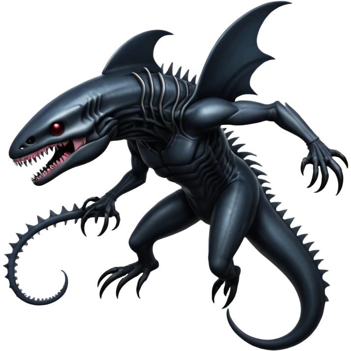  Venom-Sharpedo-Xenomorph-hybrid-fantasy-creature (full body) emoji