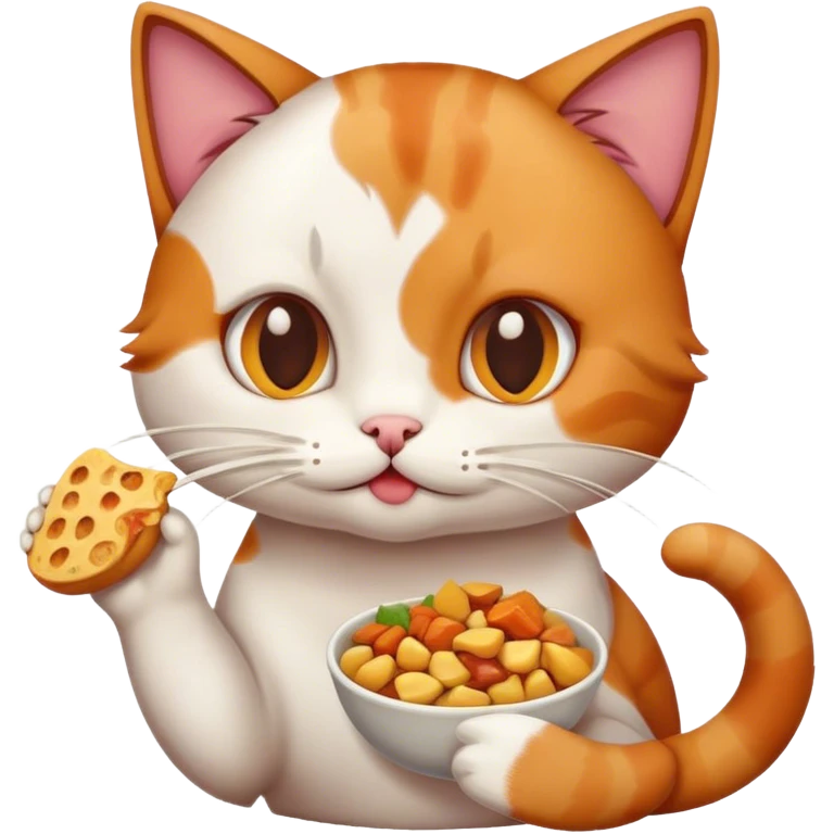 Cat eating emoji