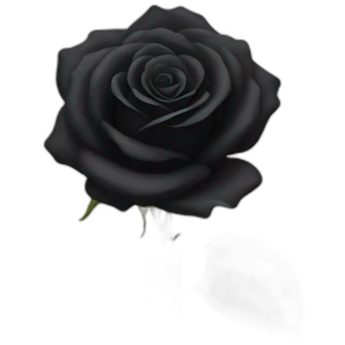 Five black rose emoji