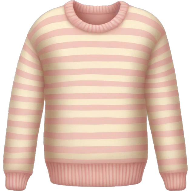 Light pink and beige striped sweater emoji