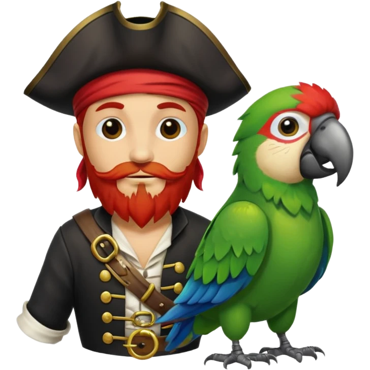 pirate and parrot emoji