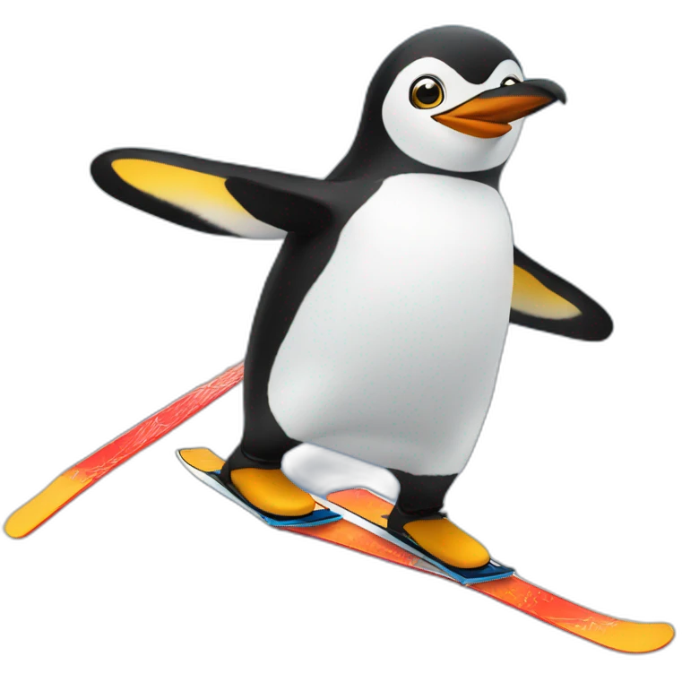 Pinguin skijumper emoji