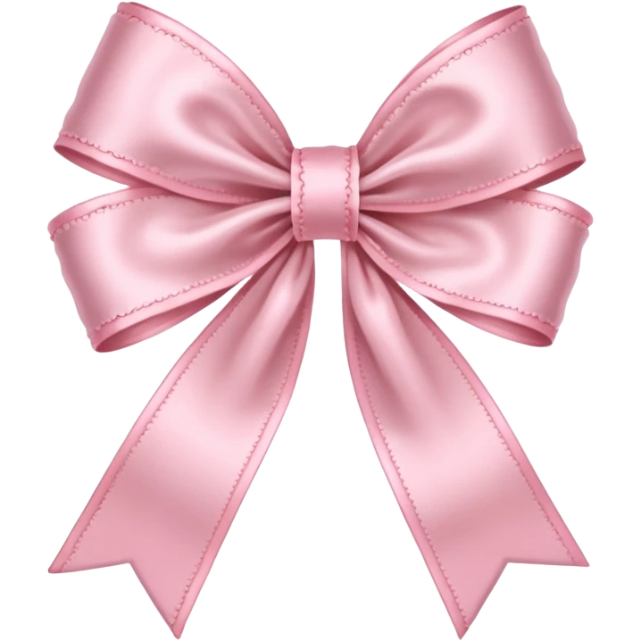 light pink rococo ribbon not bow emoji