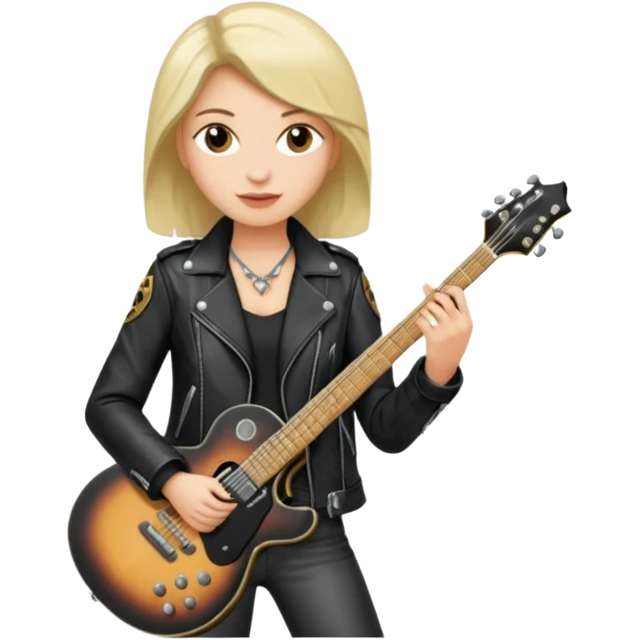 Joann as a rock star emoji