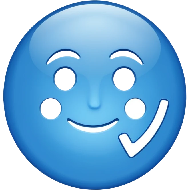 Blue verification tick emoji