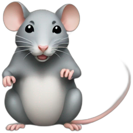 Rat avec un billet emoji