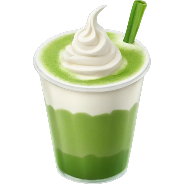 Ice matcha latte emoji