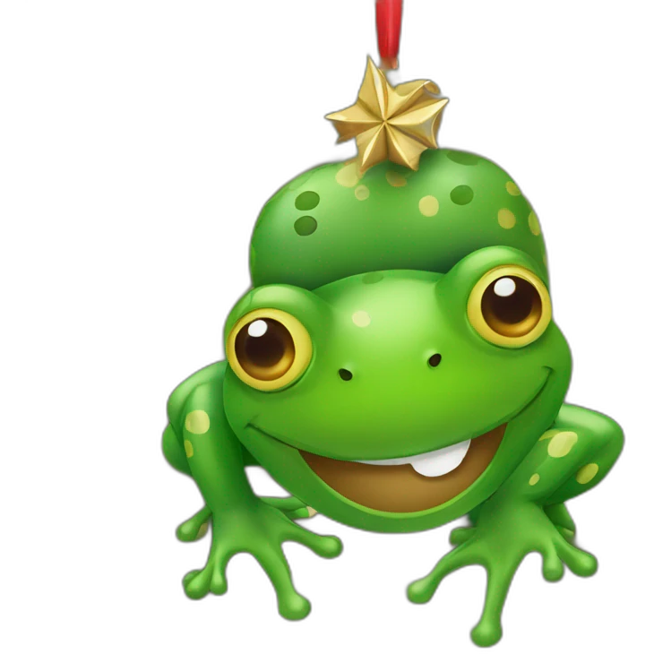 frogs on the Christmas tree without needles emoji
