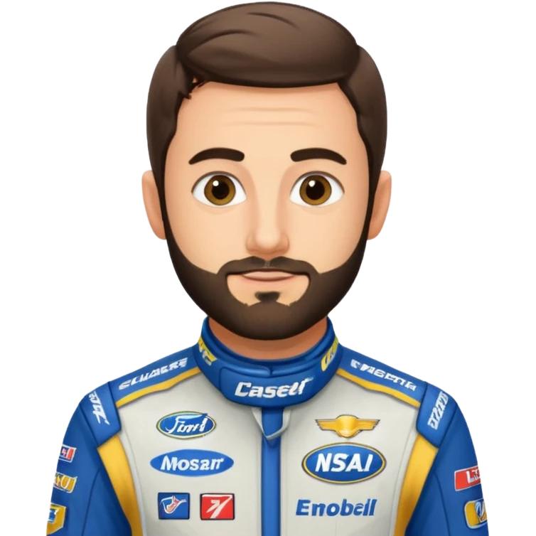 chase elliott nascar driver with stubble beard emoji