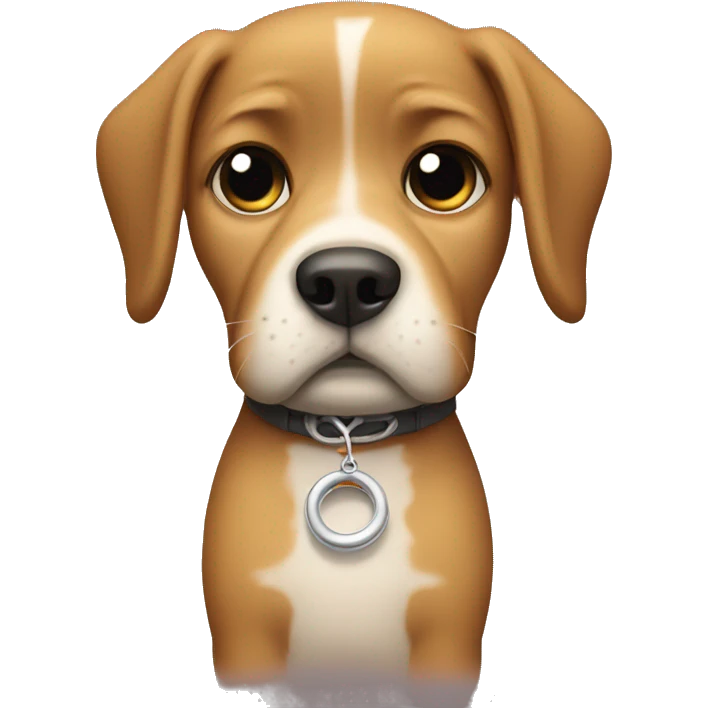 doggie sad about losing ring emoji