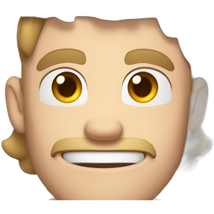 amazed Open with surprise mouth Pale skinned Fit Man With the biceps and dark brown hair in black shirt, gray sports shorts and white Sneakers emoji