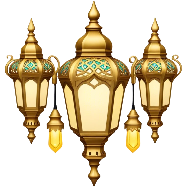 Rococo vintage style Ramadan lights emoji