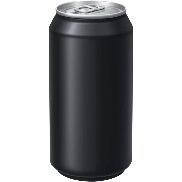 Black drink cans without lips one emoji