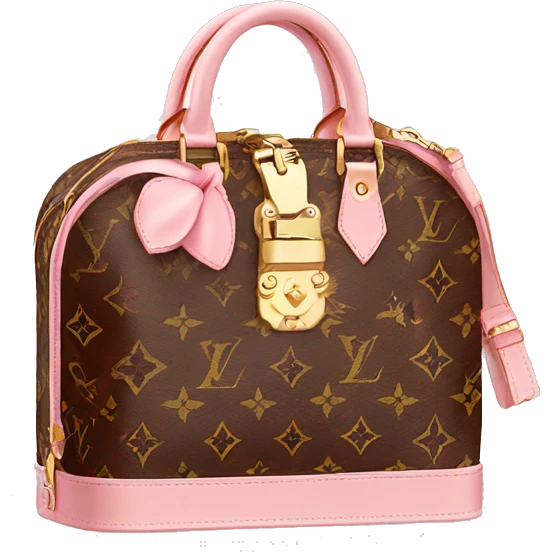louis vuitton bag with light pink shoulder strap  emoji