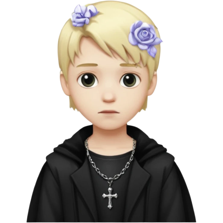 boy teen with blonde hair gothic emoji
