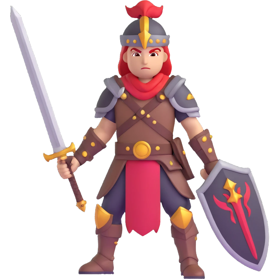 Heroic fantasy warrior avatar emoji