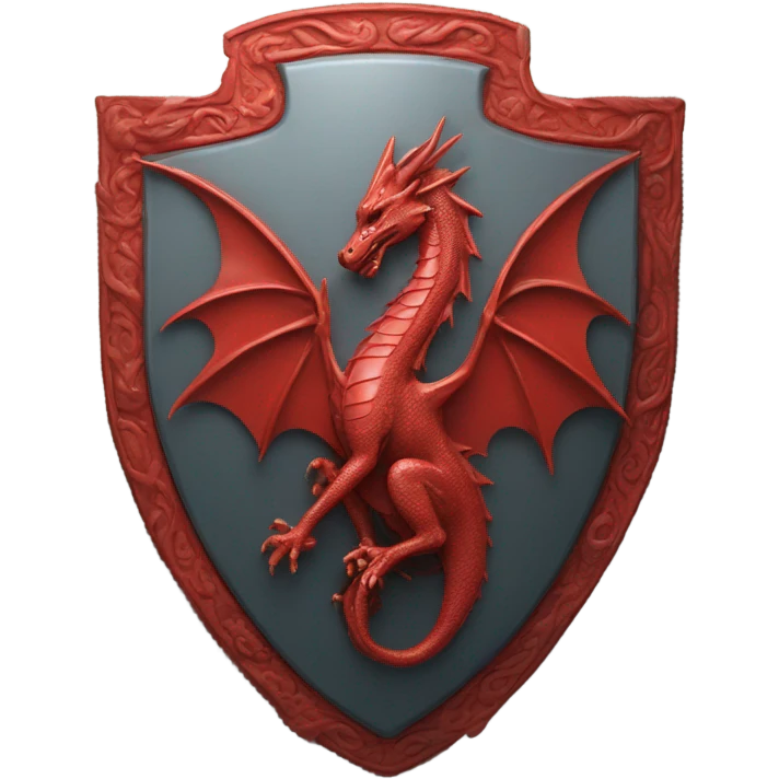 https://www.emojis.com/emoji/red-dragon-vdwkQFiawDt bas-relief on https://www.emojis.com/emoji/shield-e0ZLSyUnLdZ emoji