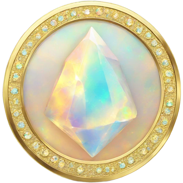 opal crystal gemstone coin gold  emoji