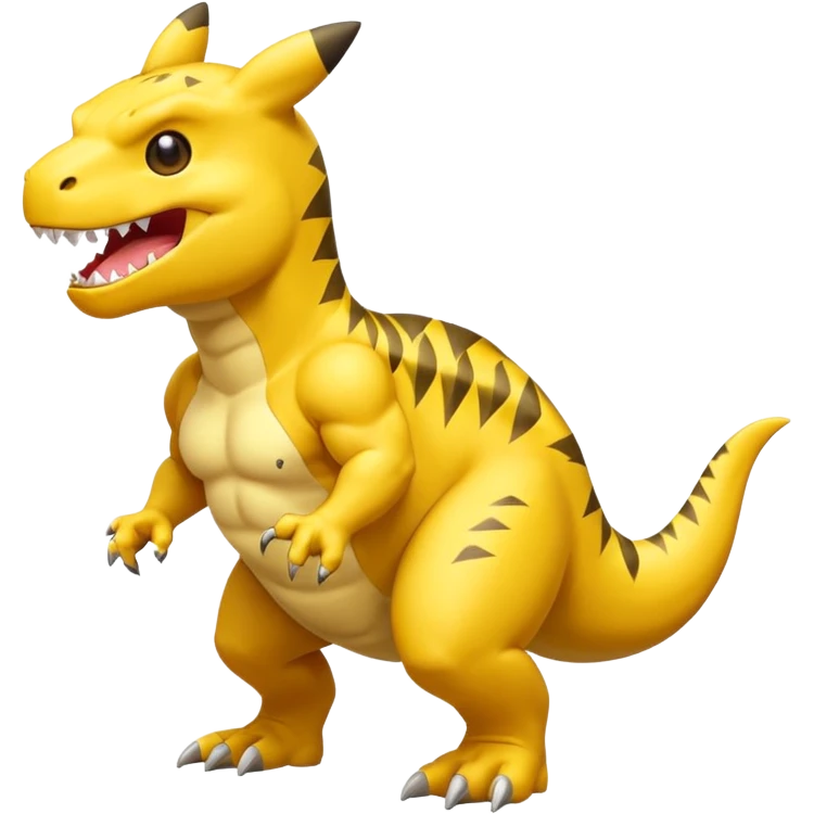 Picachu GigaChad t-rex emoji